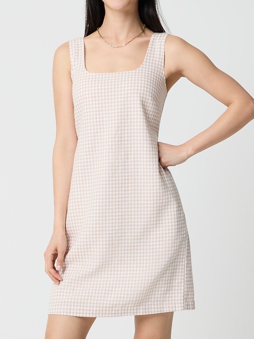 NWT Linen Blend Square Neck Shift Dress